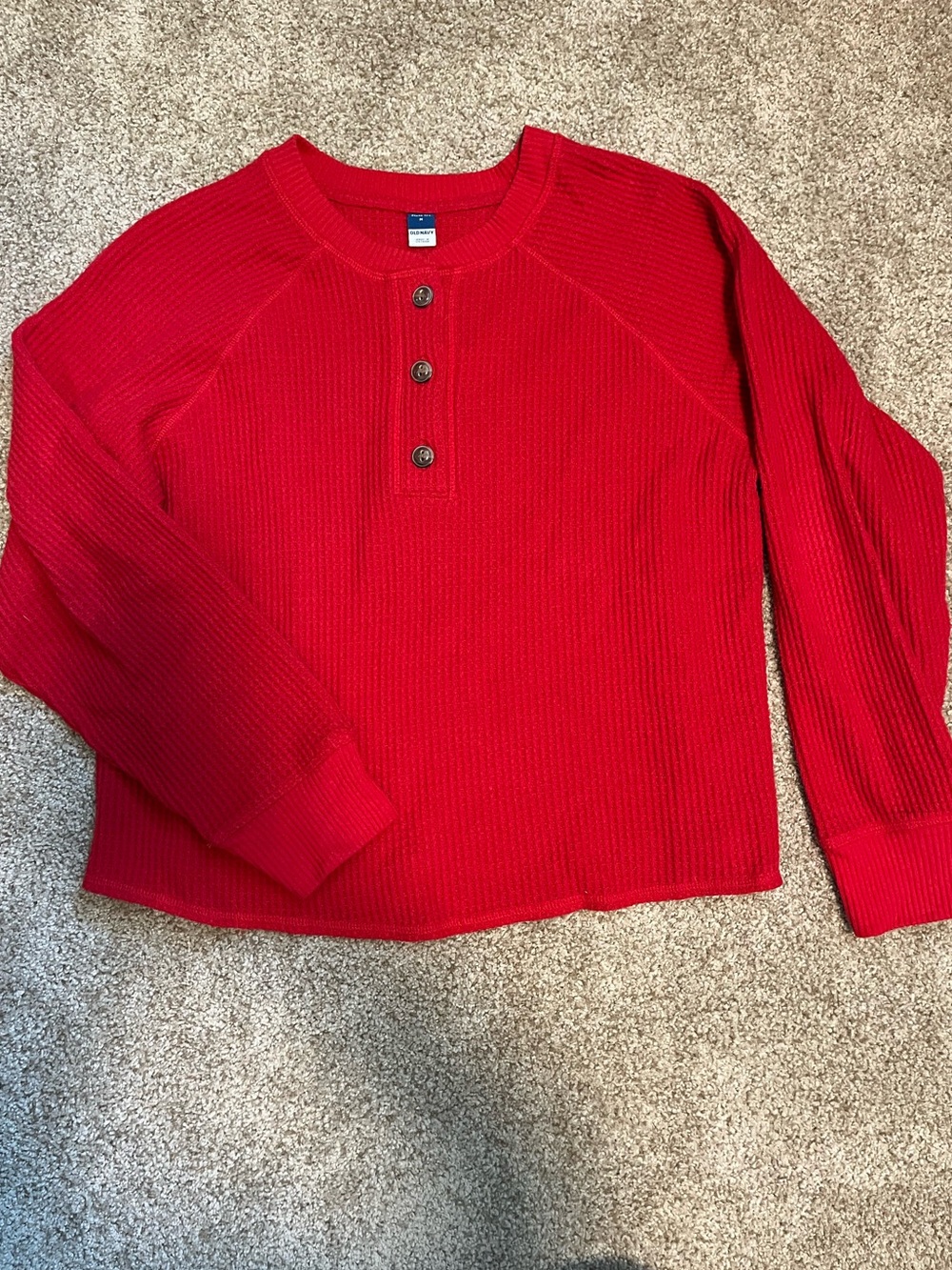 Old Navy waffle knit long-sleeve henley